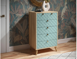 Комод Велламо ВО-02 блэквуд ячменный/бирюза