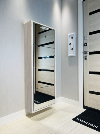 Обувница Айрон-4 Лайт (фасад зеркало)