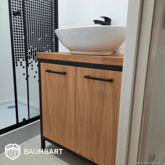 Тумба в ванную МЕРЛИН 70 см. светлая