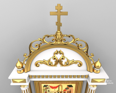 Резной киот, напольный, в храм