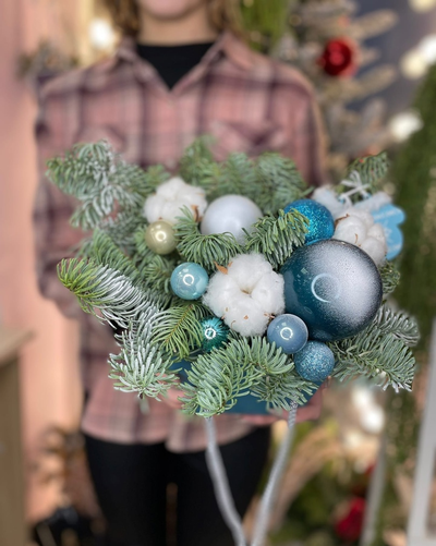 Новогодняя композиция в сумочке