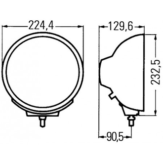 Дополнительная оптика Hella Luminator Metal  Фара дальнего света (реф.50) с габаритом (1F8 007 560-401)