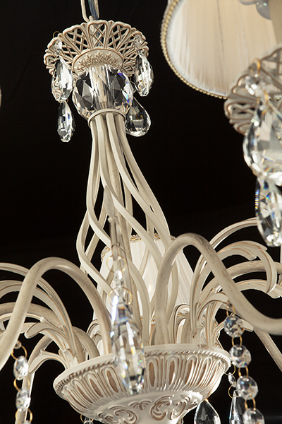 Люстра 3637/7 белый с золотом/прозрачный хрусталь Strotskis Eurosvet