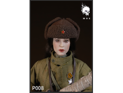 Советская женщина-снайпер в зимней экипировке  - Коллекционная ФИГУРКА 1/6 scale  Female sniper with snow camouflage in the Soviet Union (P008) - MOETOYS