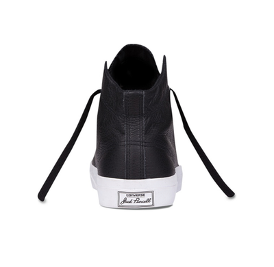 женские черные кеды Converse Джек Перселл leather 155718C