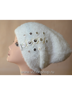 пушистая женская вязаная шапка Италия Vizio 6193 Смоленск фото итальянских шапок и беретов
