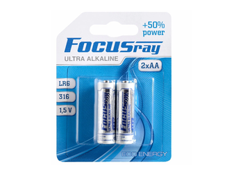 Батарейка АА FOCUSray LR6 BL2 ULTRA ALKALINE щелочная (в упаковке 2 шт)