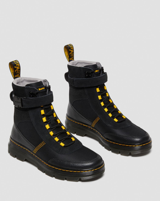 Dr. Martens COMBS TECH MILLED NAPPA & SUEDE CASUAL BOOTS черные