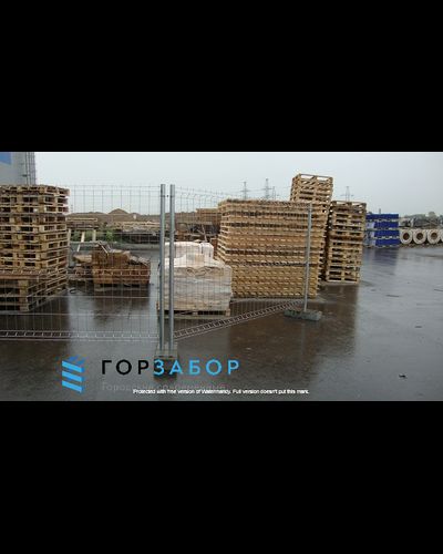 Ворота распашные для строительного ограждения