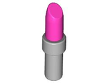 Minifigure, Utensil Lipstick with Light Bluish Gray Handle Pattern, Dark Pink (93094pb01 / 4624571)