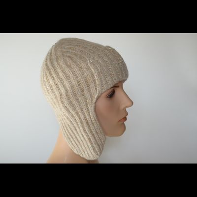 Шапка ушанка Vizio 1106 UO бежевая