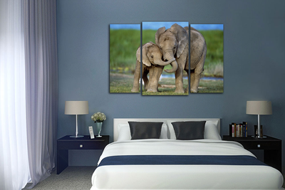 Модульная картина "Мамин слоненок"