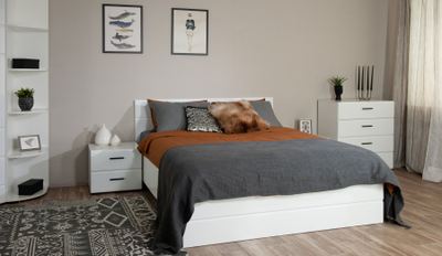 Йорк Кровать, белый глянец 160*200 см