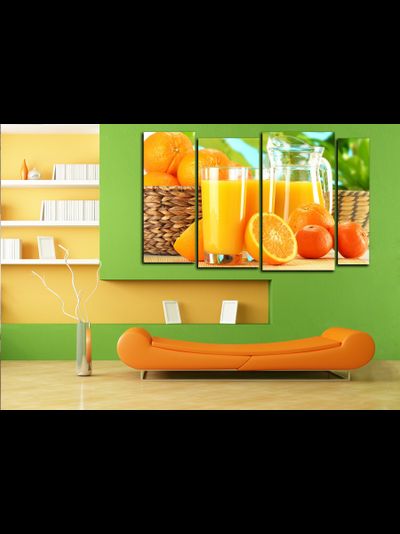 Модульная картина "Апельсины и сок"