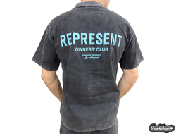 Футболка Represent Grey/Blue (S, M, L, XL)