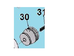 30 YD3800-27111 Амортизатор правый нижний