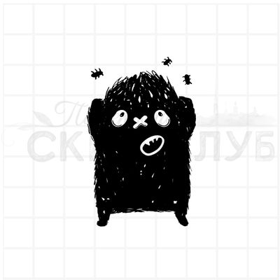 штамп с добрым монстриком