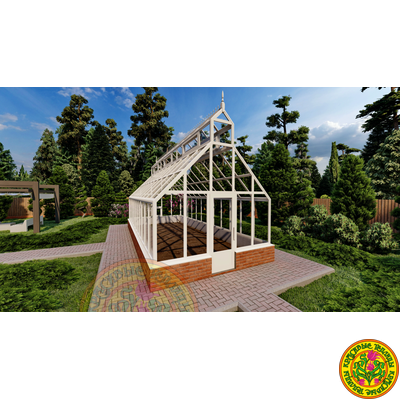 Базовая комплектация теплицы ЙОРКШИР L размером 3500 х 8000 мм