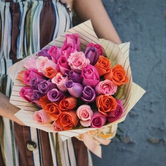 Доставка цветов в Волгограде - FLOWER34.RU - Букет из 35 роз микс  40 см
