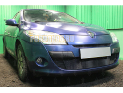 Защита радиатора Renault Megane III 2009-2012 black верх