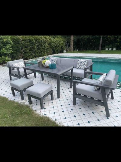 Комплект мебели из алюминия Graphite VII