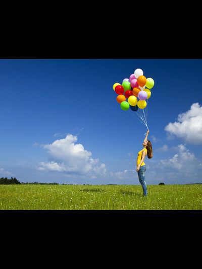 Облако гелиевых шаров &quot;Радуга&quot;