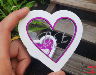 Шкатулка для свадебных колец "Сердце"