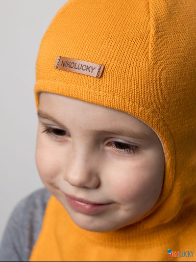 Шапка-шлем 23301-01 х/б подклад, горчичный 44-46