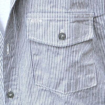 Рубашка Prison Blues® HICKORY WORK SHIRT [Пуговицы/Длинный рукав]