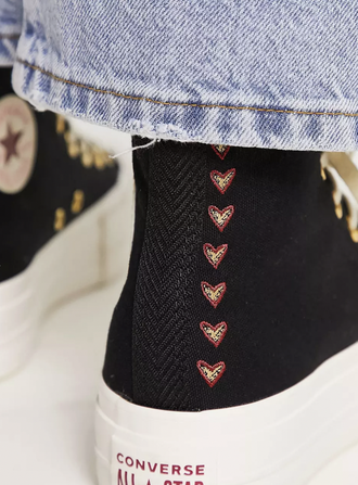 Кеды Converse Lift Hearts Valentines Day черные