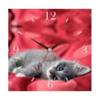 Часы настенные Кот стеклянные