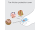 Тканый напальчник на пальцы с силиконовой защитной полоской от мозолей (20см)
