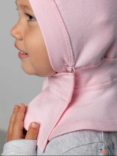 Шапка-шлем 24301-01 95%хлопок 5%лайкра, светло-розовый 42-44