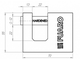 Замок навесной Fuaro PL-9470 (70 мм) 3 "англ." кл. БЛИСТЕР