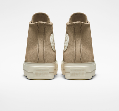 Кеды Converse замшевые бежевые на платформе A03250C фото