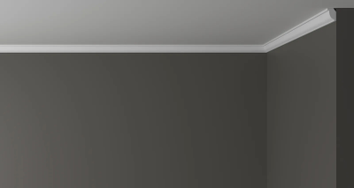 Потолочный плинтус DECOR-DIZAYN DD09, из дюрополимера, под покраску, ударопрочный