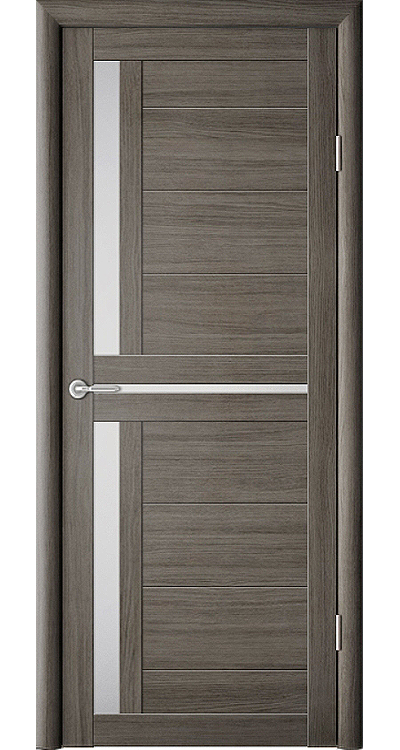 Дверь Кельн серый кедр с матовым стеклом