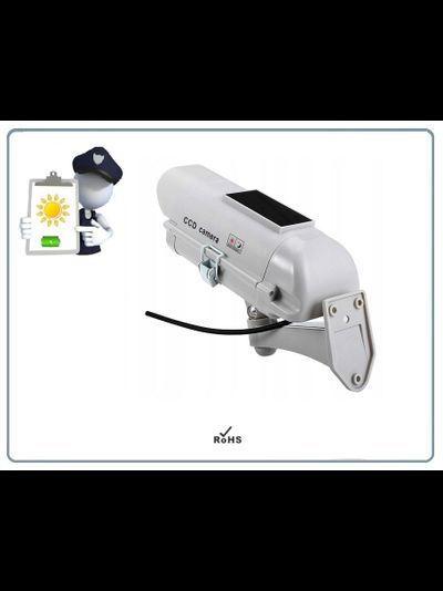 DE/SK3 Муляж уличной видеокамеры. Отсек для 2  аккумуляторов (тип АА) + солнечная панель