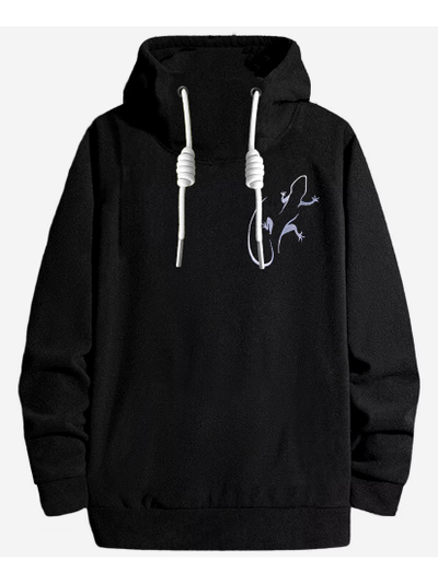 Худи с высоким горлом и вышивкой