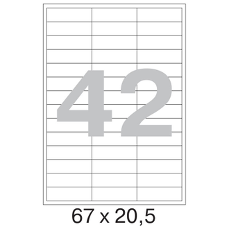 Этикетки самоклеящиеся Promega label 67х20,5 мм / 42 шт. на листе А4 100 листов в упаковке