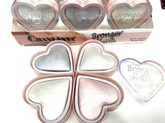 Хайлайтер для лица Chanlanya Bronzer Hearts (набор 4 шт. разные цвета)