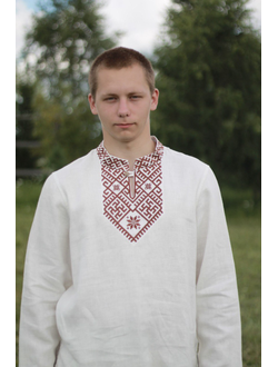 Рубаха "Сердечная" со стойкой