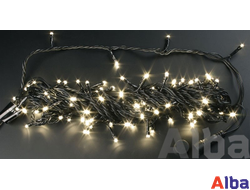 Гирлянда-Нить 10 м, 24В, БЕЛЫЙ ТЕПЛЫЙ, IP65 резина, статика