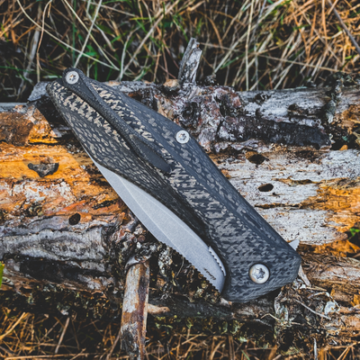 Складной нож Грач сталь Elmax, рукоять карбон