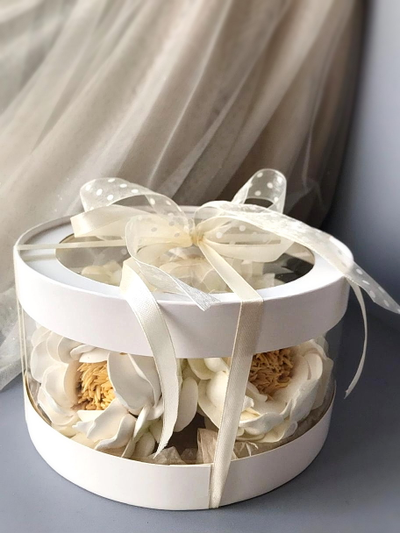 Пионы из зефира