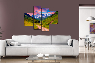 Модульная картина "Тропинка к белым горам"