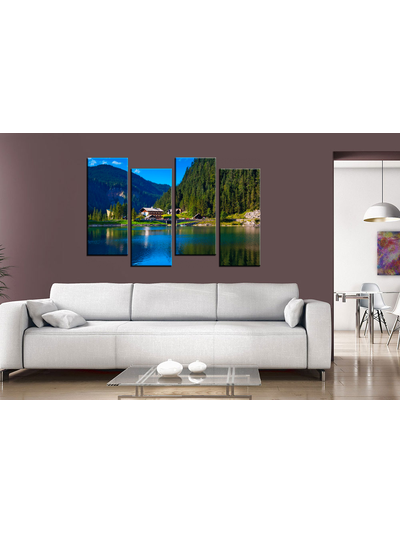 Модульная картина "Отдых у реки"