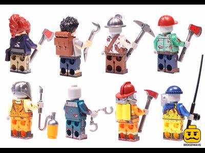 Набор зомби-апокалипсис 8 фигурок, совместимых с Лего