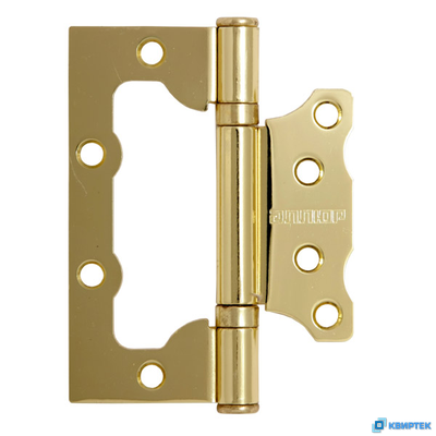 Петля дверная накладная без врезки (бабочка) золото купить в Челябинске | КВИРТЕК