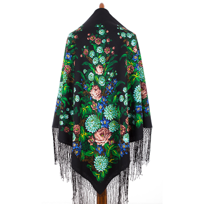 Павловопосадский платок Лунный свет 318-21